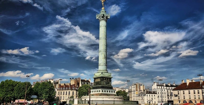 Quảng trường Bastille nổi tiếng ở thủ đô Paris Quảng trường Bastille nổi tiếng ở thủ đô Paris